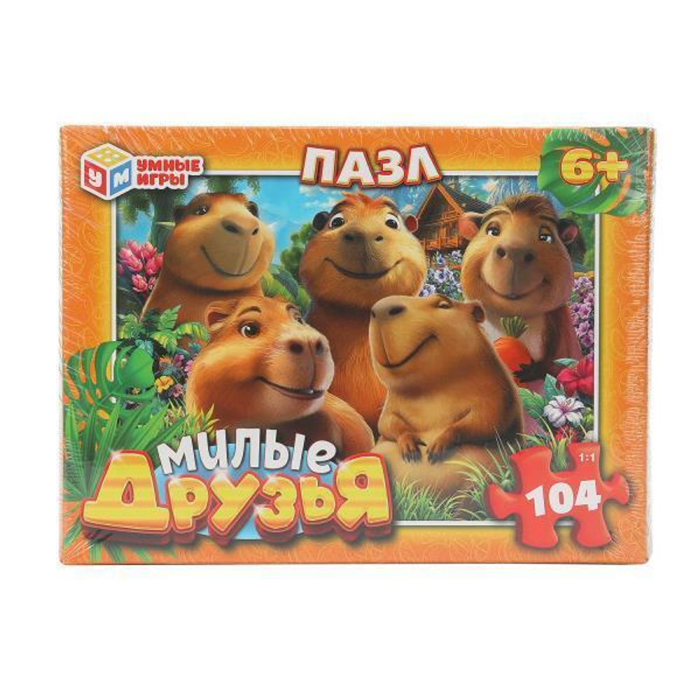 Пазл 104эл. "Милые друзья" коробка 4630395011556 (Умные игры)