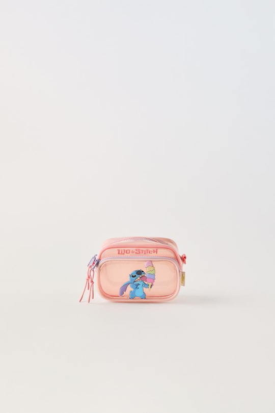 ZARA ВИНИЛОВАЯ СУМКА LILO & STITCH © DISNEY, РОЗОВЫЙ