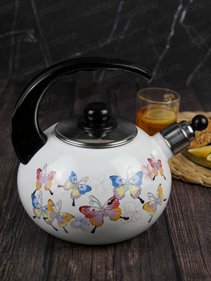 Чайник 2,5 л. эмалированный со свистком Kamille KM 1035