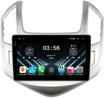 Магнитола для Chevrolet Cruze 1 2012-2015 (рамка серебро) - FarCar DX261M монитор 9.5" IPS на Android 13, 4+64Гб, CarPlay