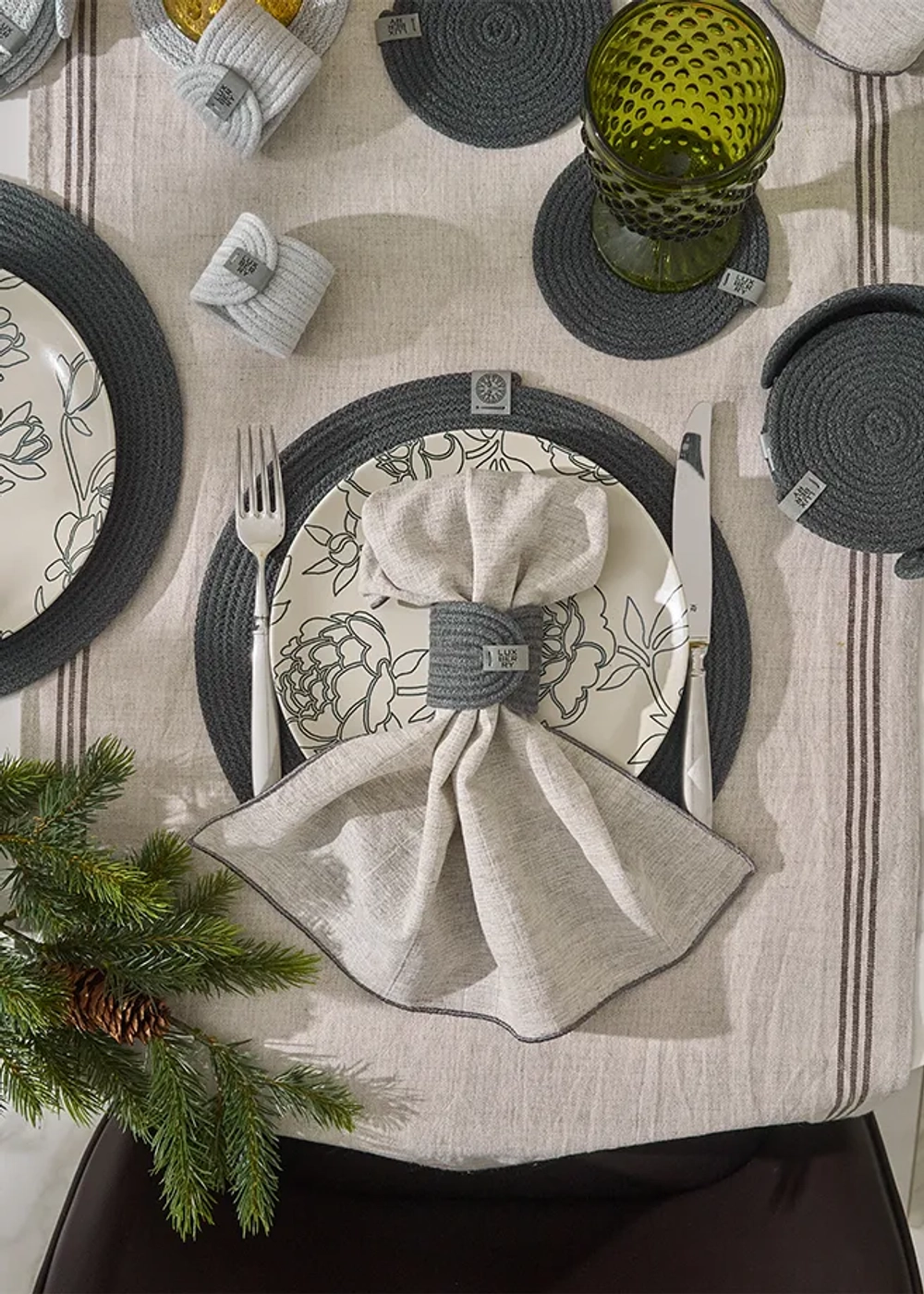 Сервировочная салфетка Luxberry Linen Серый