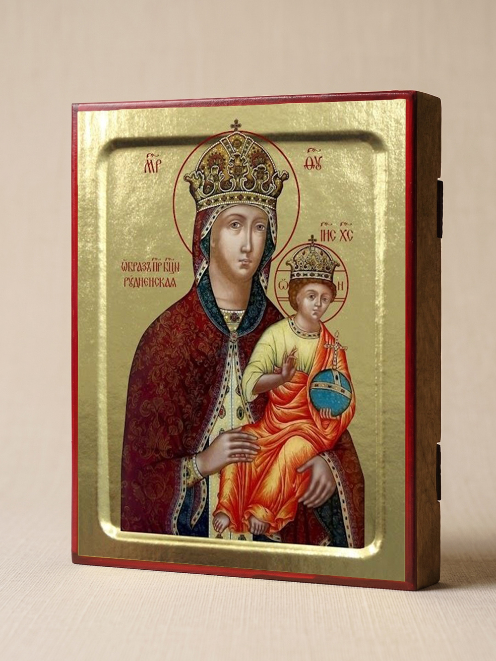 Икона Пресвятой Богородицы, Рудненская на дереве: 125 х 160 (Синопсисъ)