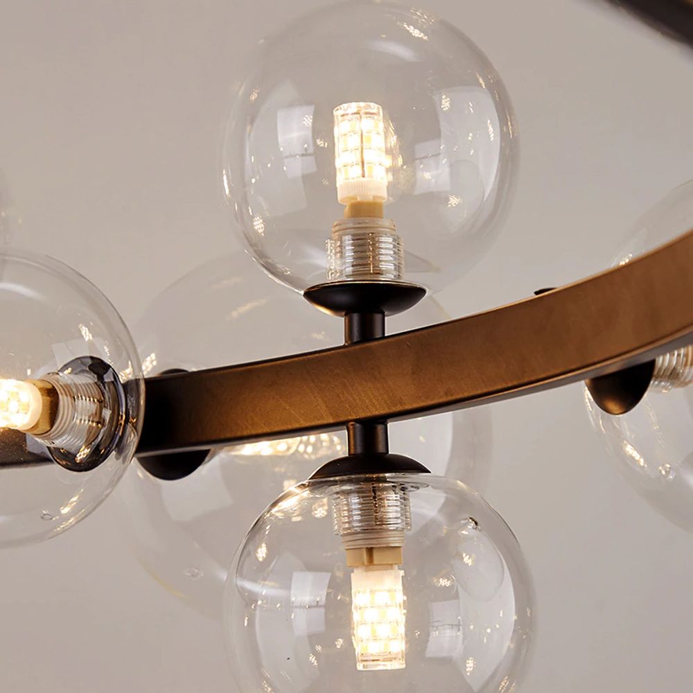 Люстра 8828P/S black/clear