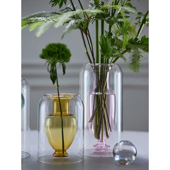 Ваза muse, 25 см, нежно-розовая