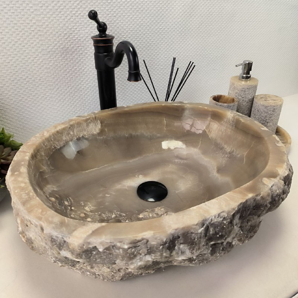Раковина из оникса Erozy Grey EO-62188 53*43*15 0094