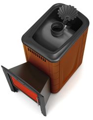 Печь каменка TMF Ангара 2012 Inox Витра ЗК терракота 33418