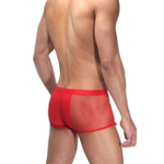 Мужские трусы-боксеры с сетчатыми вставками по бокам (Размер: L-XL) (Цвет: красный)