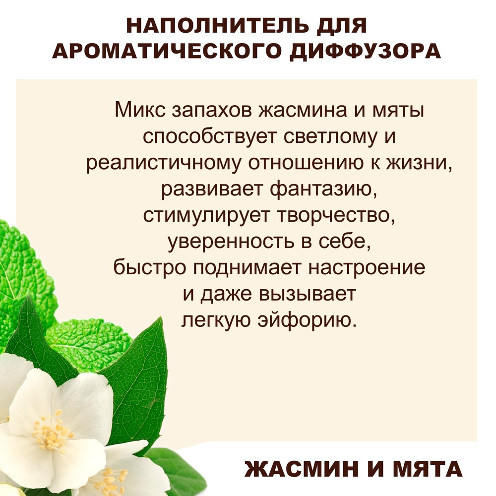 ЖАСМИН И МЯТА - Наполнитель для ароматического диффузора