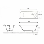 Ванна чугунная Delice Continental Elite DLR230626 160х70 белая