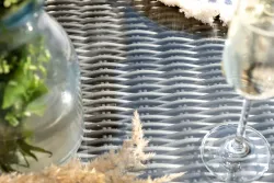 "Дольче" обеденная группа из искусственного ротанга, цвет графит