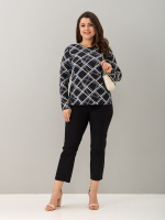 Лонгслив ЛНкл-081/черный-абстракциялинии