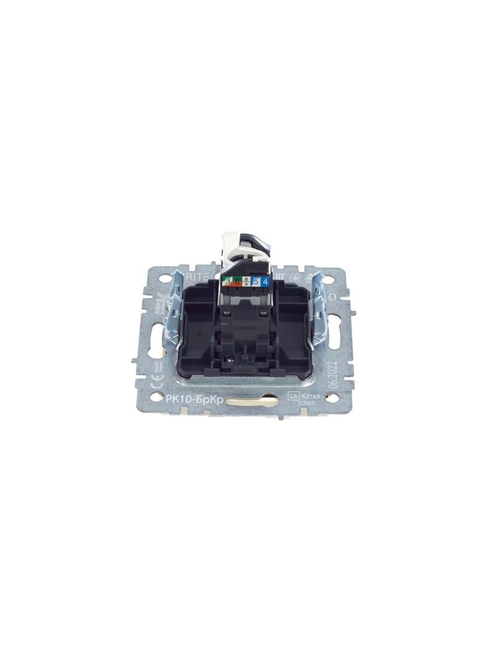 Розетка компьютерная СП RJ45 кат.5E BRITE РК10-БрКр механизм беж. IEK BR-K10-1-K10