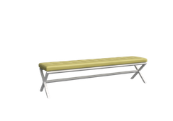 Next Банкетка трехместная NLT.L-3 Korfu 14/Металл Белый 1950*380*480
