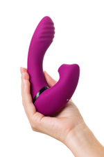 Вибратор c вакуум-волновым стимулятором JOS Spinser фиолетовый 23 см