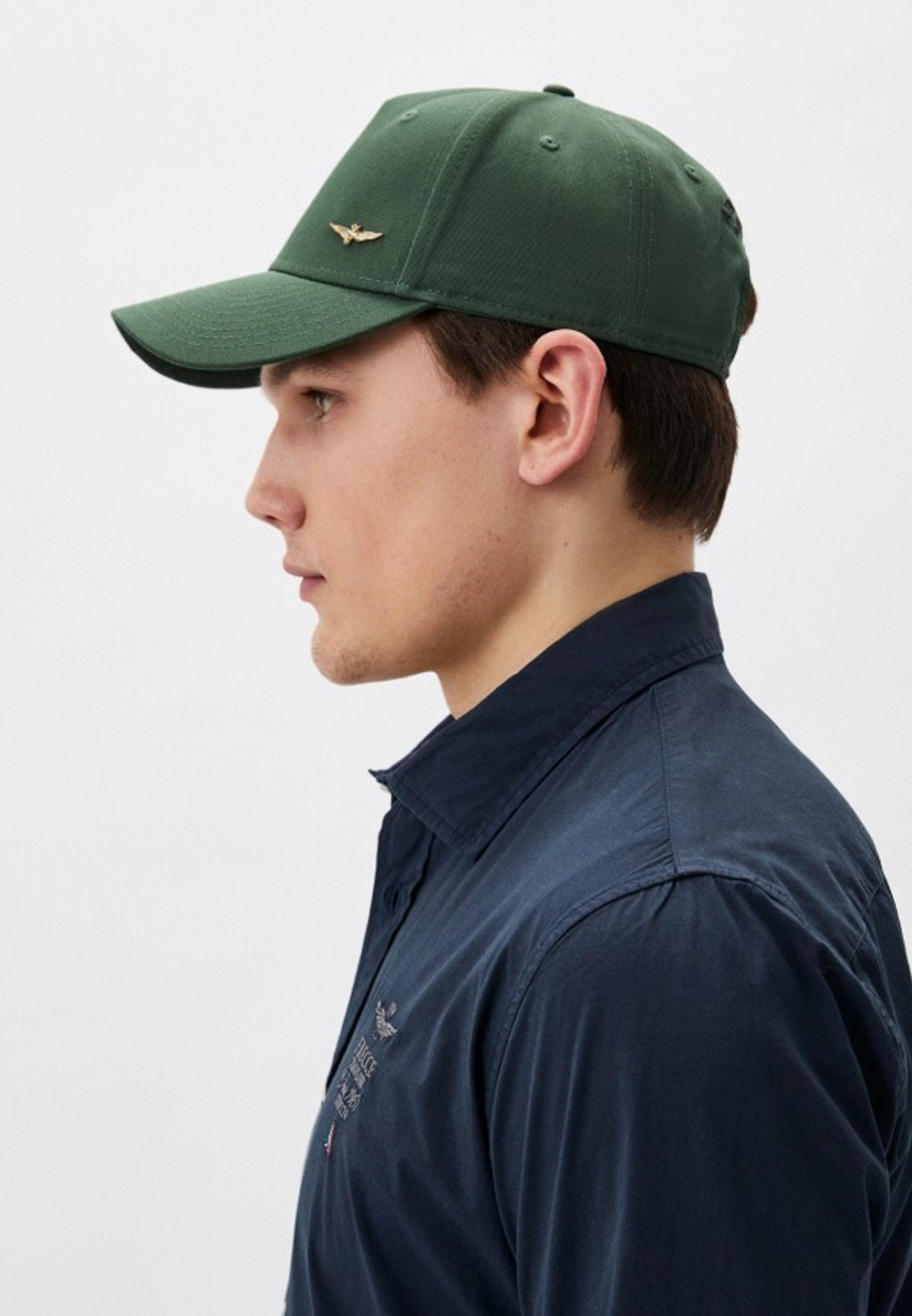 Кепка AERONAUTICA 1122 зеленый лого метал.