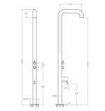 Уличный душ с краном для ног нержавеющая сталь COLEX2CUC медь