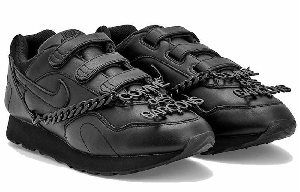 Кроссовки Comme Des Garcons X Nike Outburst Velcro Black Cdg (Женская размерная сетка)