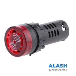 Светозвуковой индикатор AD16-22SM, 12 В, красный