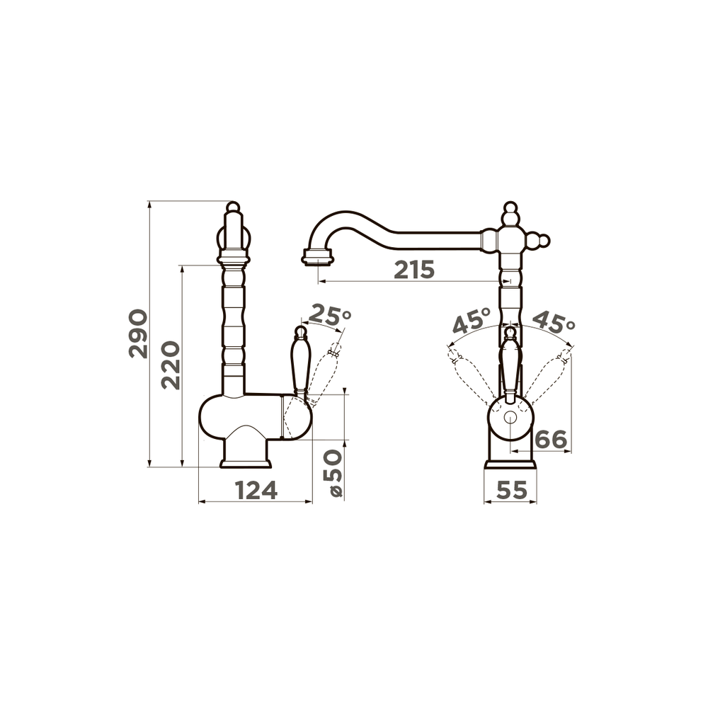 Смеситель Omoikiri Kyoto-AB-022