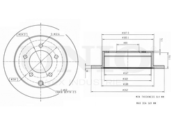 Диск тормозной задний UNIO BRD-20048