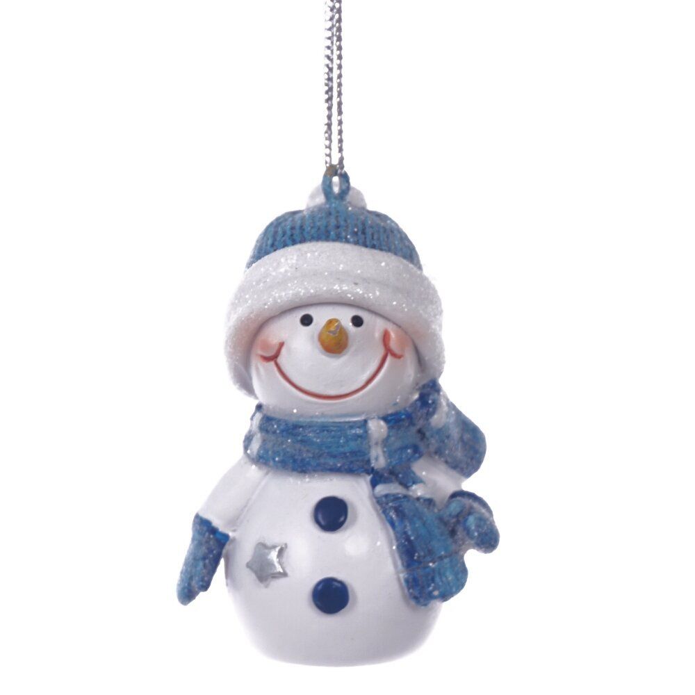 GAEM Фигурка декоративная подвесная "Снеговик", L4 W2,5 H6 см, 2в.