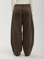 Женские Джинсы Washed Brown Elasticated Balloon