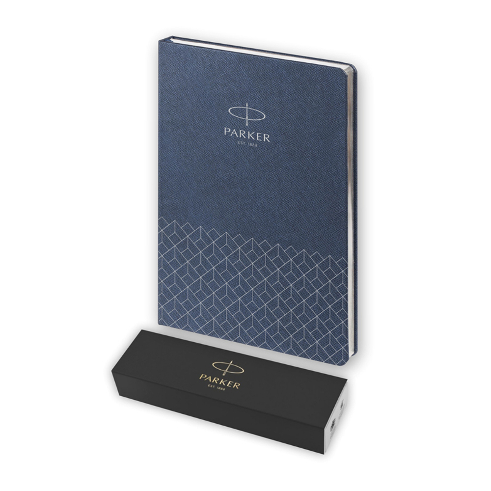 Подарочный набор: Ручка перьевая Parker Jotter + ежедневник, синий