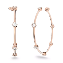 CONSTELLA: серьги HOOP WHITE/ROS