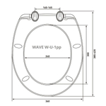 Сиденье д/унитаза  WAVE W-U-1pp полипропилен БЕЛЫЙ глянец (Формат,Эталон,Элегант) 15