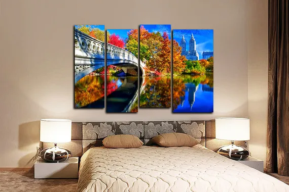 Модульная картина " Романтическая осень "