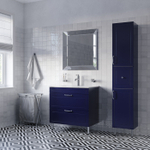 Тумба с умывальником IDDIS Oxford, напольная, 80 см, синий, OXF80N0i95K
