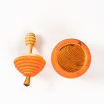 Кубышка для меда, соли, специй, пряностей из древесины кедра с ложкой для меда. KD5