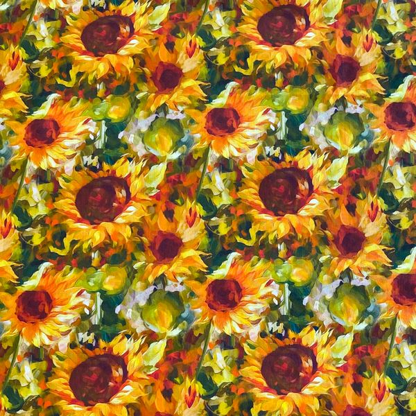 ПОДСОЛНУХИ СОЧНЫЕ 100% хлопок, Handmade Fabrics 1