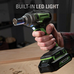 Гайковерт ударный аккумуляторный GREENWORKS GD24IW400 24В,400Hm,1/2,б/щ,без АКБ и ЗУ (3802907)