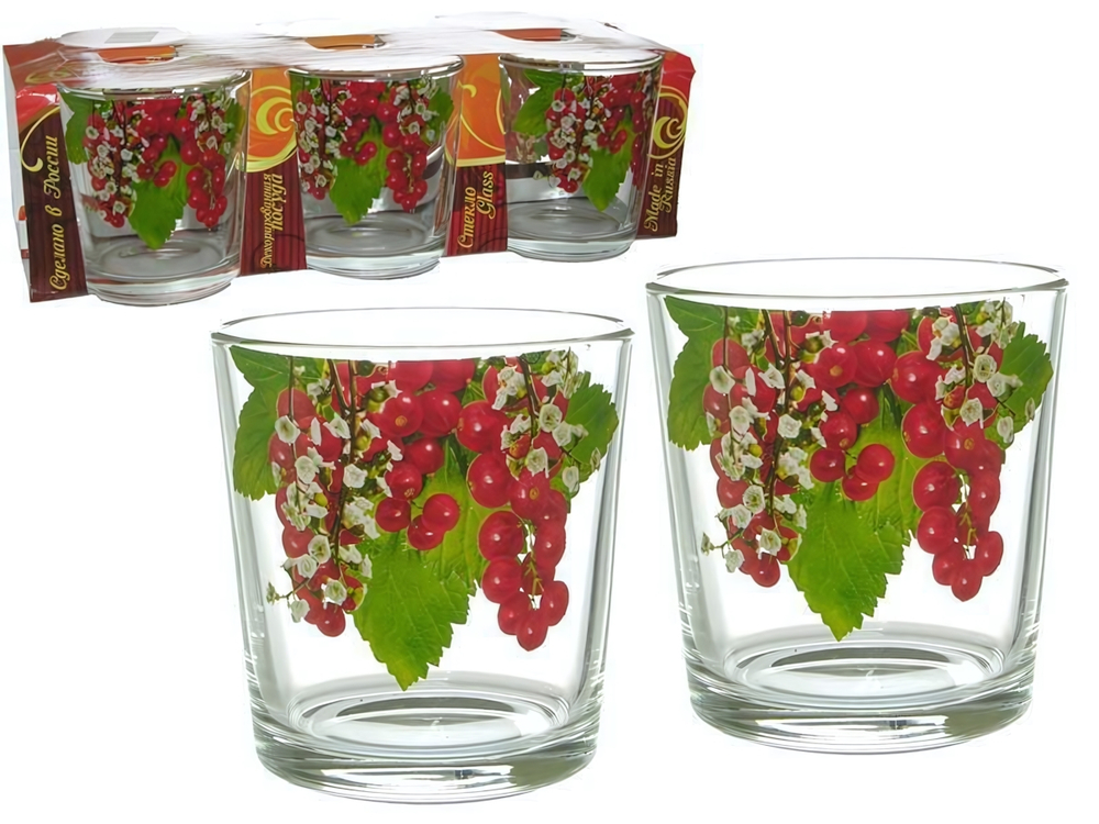 Набор стаканов 6шт 250мл Лето (низкие)