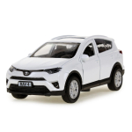 Модель ин. мет. "Toyota Rav4" 12см, двери, багаж, белый, коробка RAV4-WH-WOD (Технопарк)