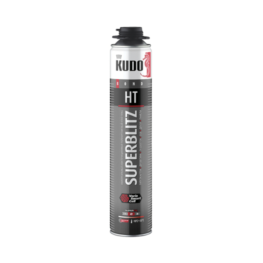 Клей-пена монтажная "KUDO SUPERBLITZ HT" 1000мл/900г универс.профи