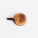 Деревянная кружка с ручкой из цельного куска древесины кедра для чая, пива и других напитков 300 мл. C61