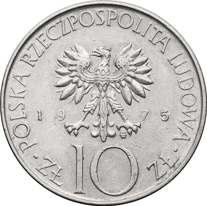 10 злотых 1975 Польша «Адам Мицкевич»