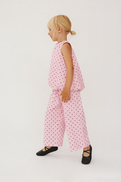 ZARA ТОП С ПРИНТОМ В ГОРОШЕК, РОЗОВЫЙ