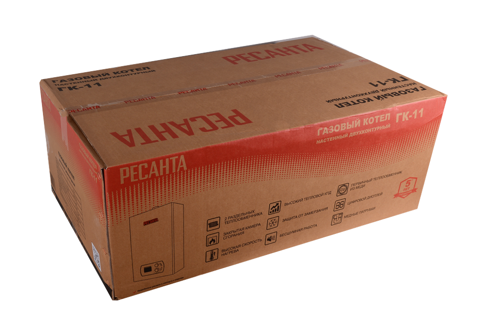 Газовый настенный двухконтурный котел ГК-11 Ресанта