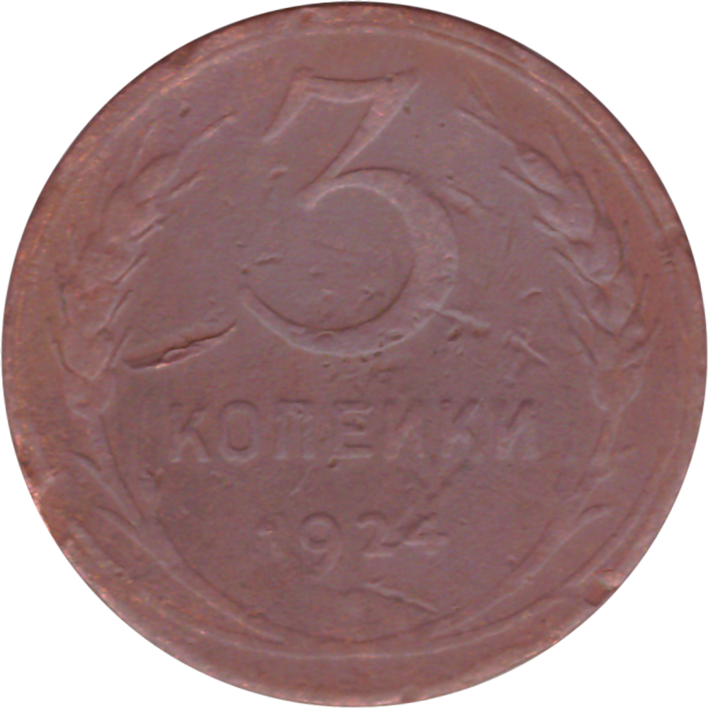 3 копейки 1924 года VG №3