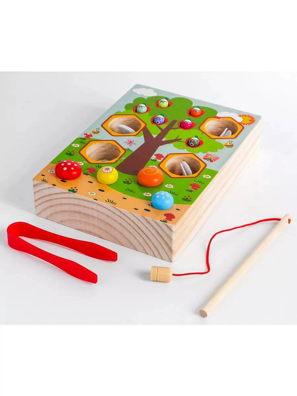 Развивающая игра Рыбалка, грибы и пчелки