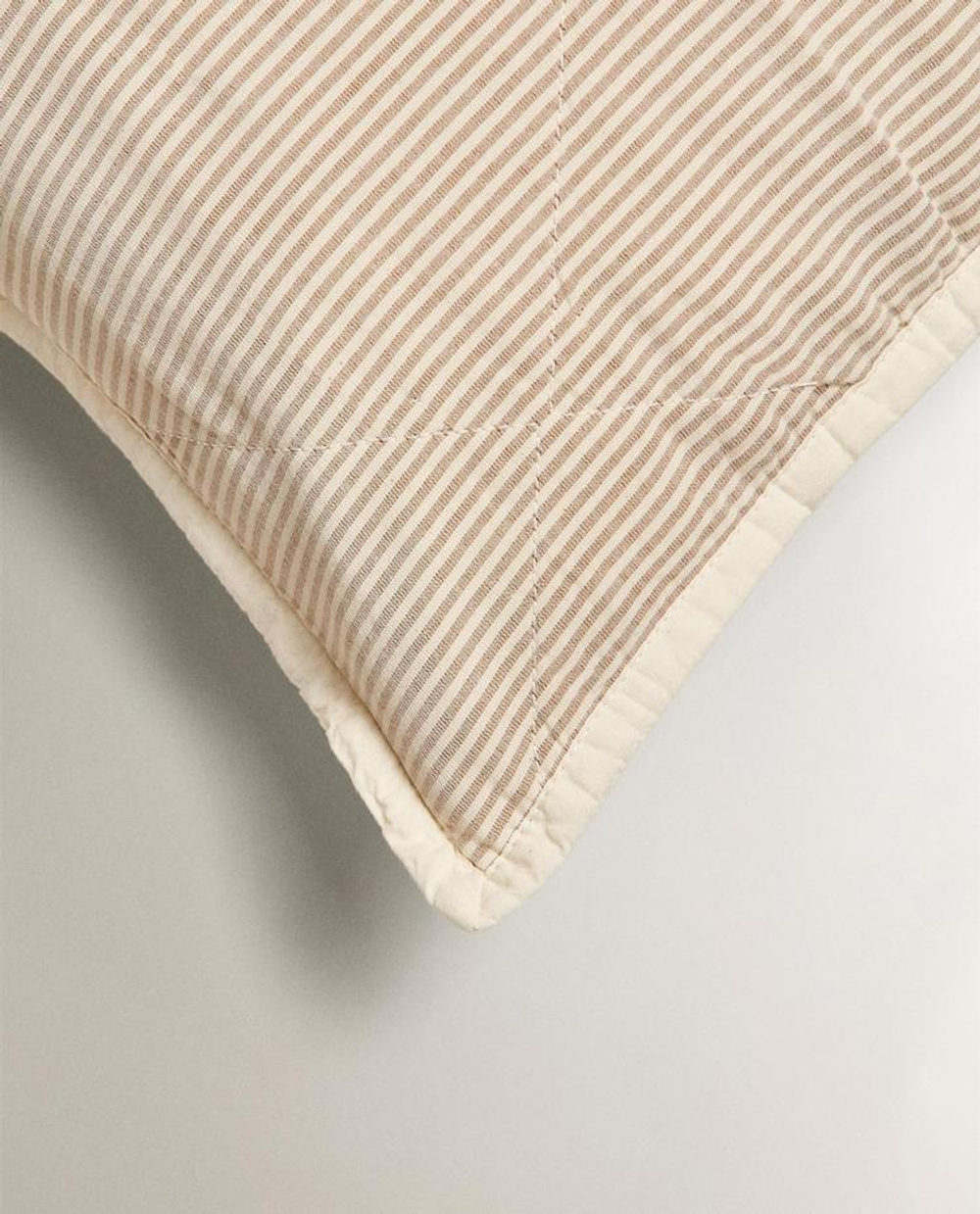 ZARA HOME ДЕТСКАЯ НАВОЛОЧКА В ПОЛОСКУ, КОРИЧНЕВЫЙ