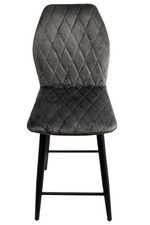 Стул Лацио полубарный (каркас Титан Муар, ткань велюр Плюш графит)