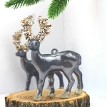 Набор украшений SHINE «Magic deer» 12,5х10,5 см (2 шт.), grey