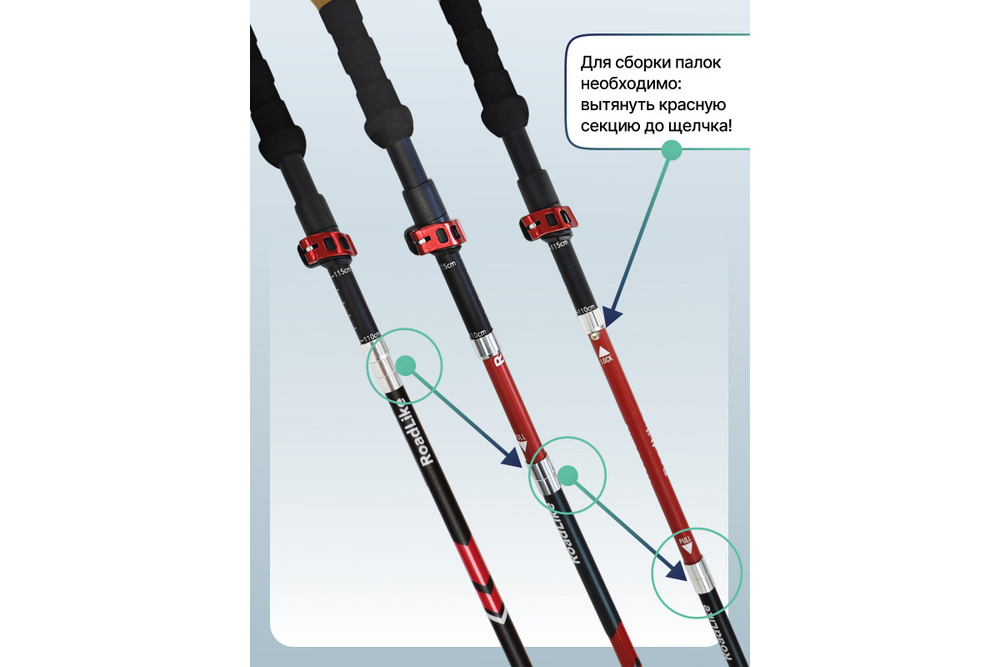 Палки для треккинга RoadLike Compact