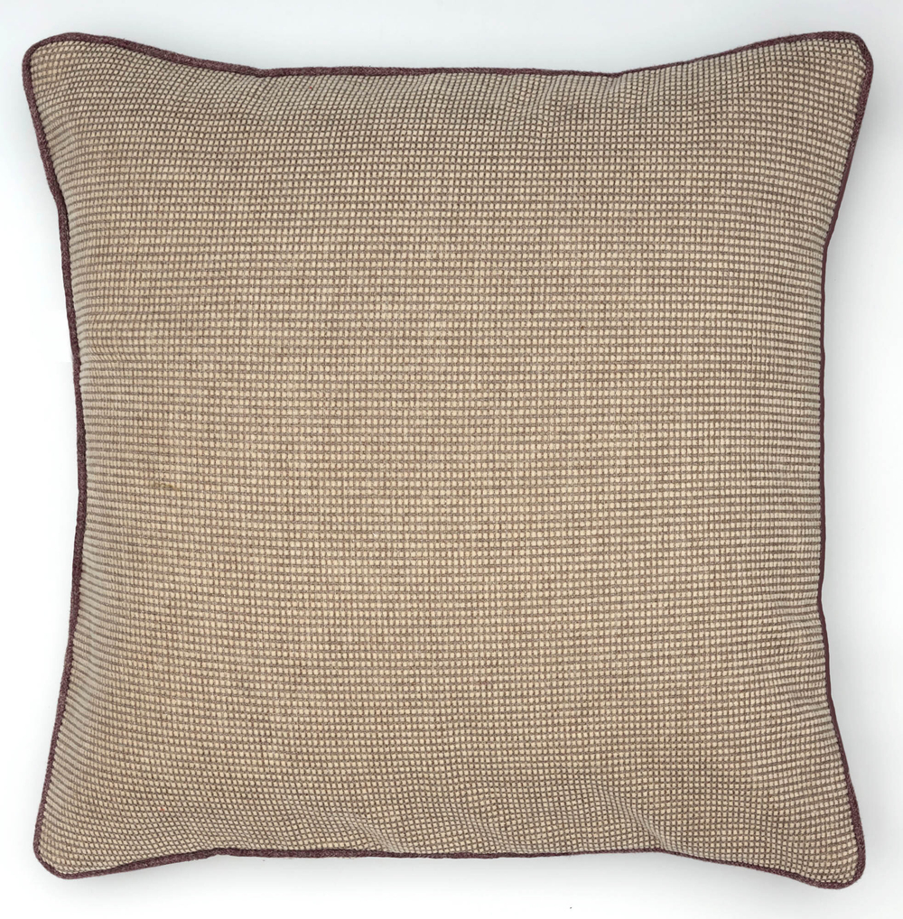 Подушка декоративная 45х45 Textil Roig Cube коричнево-кремовая клетка