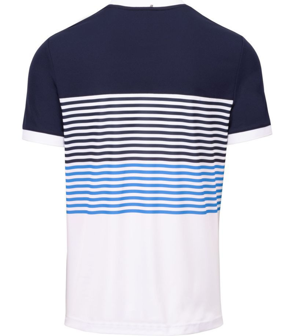 Теннисная футболка Fila BB1 - white/navy/simply blue