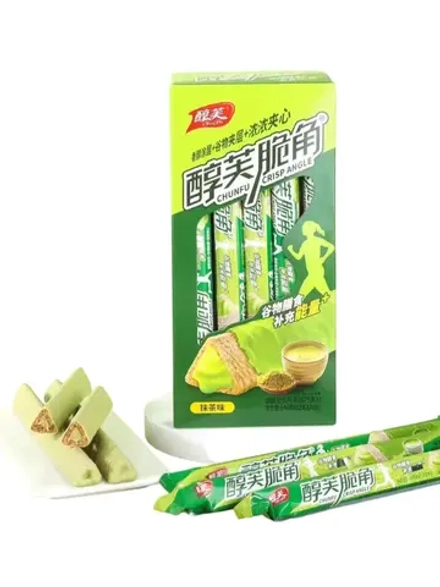 Хрустящие фитнес трубочки с начинкой Матча 22 г * 20 шт